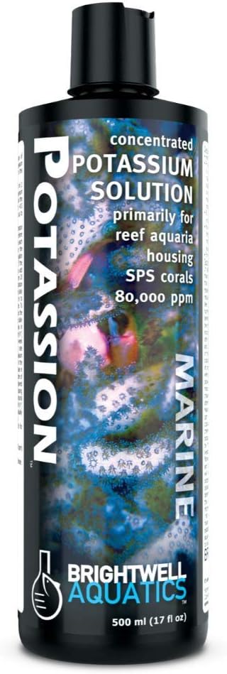 Brightwell Aquatics Potassion High-Strength Ionic Potassium Supplement for Reef Aquariums Supports Coral Growth & Color Enhances SPS LPS Invertebrate Health, 500 ml