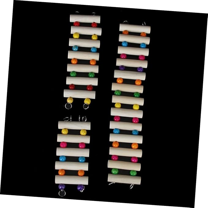 BESPORTBLE 3pcs Wooden Bird Ladder Toy Bridge for Cockatiels Animal Cage Accessory