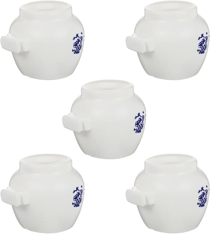 COLLBATH 5pcs Large Round Parrot Food Holders Bird Cage Food Bowls for Fruits Nuts Easy-Clean Sturdy Bird Dish Accessories for Parrots