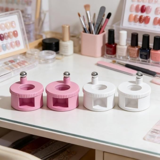 2026 New Rotating Cat Eye Magnet, Automatic Glass Bead Suction Of Cat Eye Nail, Beginner Friendly Nail Tool, Uniform Magnetic Force and Excellent Light Absorption, Creating Wide Cat Eye Effect (Pink)