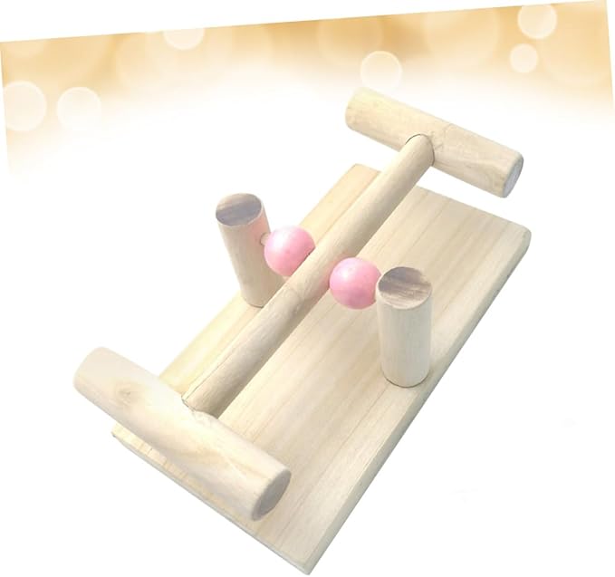 ORFOFE Parrot Hamster Toys Seesaw Climbing Rack Bird Cage Accessory Wooden Toy Random Color
