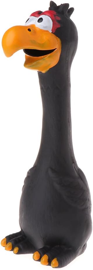 Dog Screaming Chicken Toys, Latex Pets Cats Squeaky Sound Decompression Toy (Black)