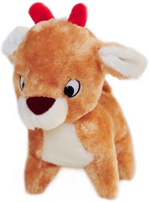 ZippyPaws Holiday Reindeer Squeaky Plush Dog Toy