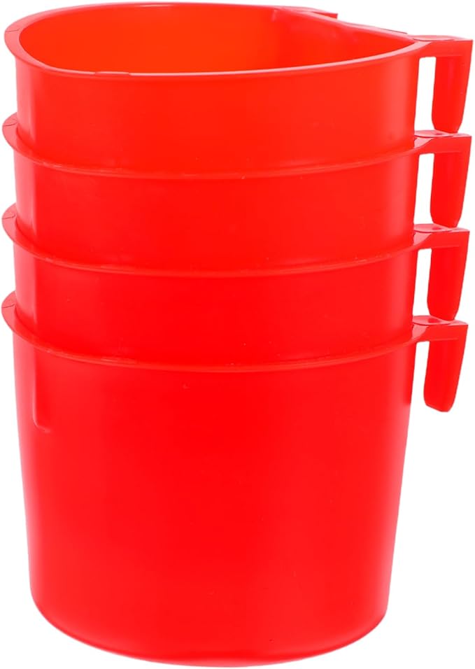 BESPORTBLE 4pcs Thickened Hanging Feeders for Small Animals Removable Water Food Bowls for Bird Cages Rabbit Hutches Easy Install Plastic Pet Feeding