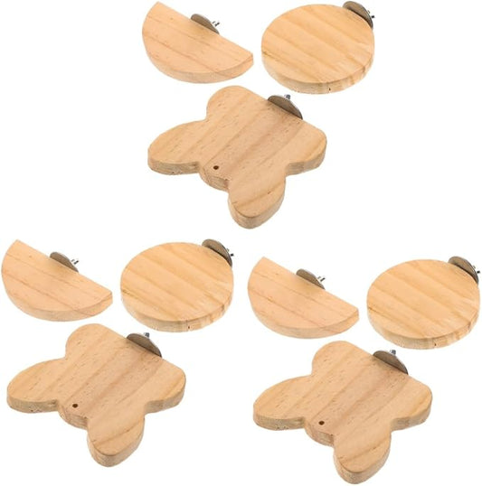 POPETPOP 9pcs Pet Platform for Hamsters Parrots Jumping Board Chewing Function Decorative Bird Cage Accessories for Guinea Pigs and Animals
