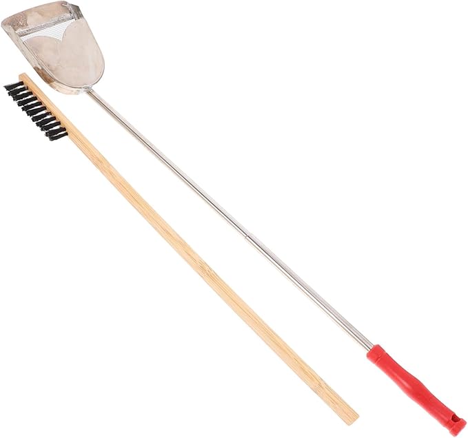 Mikikit 2pcs Bird Cage Accessories Kit Cleaning Brush Shovel for Pet Bird Small Animal Cage Chicken Coop Cleaner