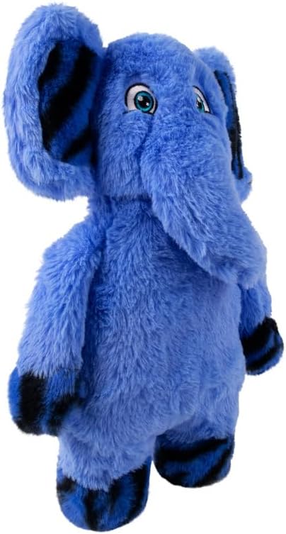 KONG Jungle Jamz Plush Dog Toys – Squeaky, Crinkly, and Rattling Durable Toys for Dogs – Safari Animal Collection (Elephant)