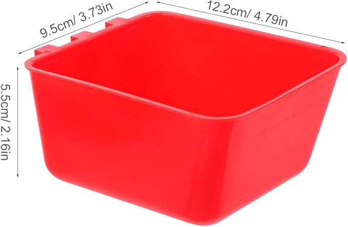Abaodam 4pcs Thickened Bird Cage Feeding Bowl Versatile Pet Water Cup Crate Food Bowl for Birds Rabbits Poultry