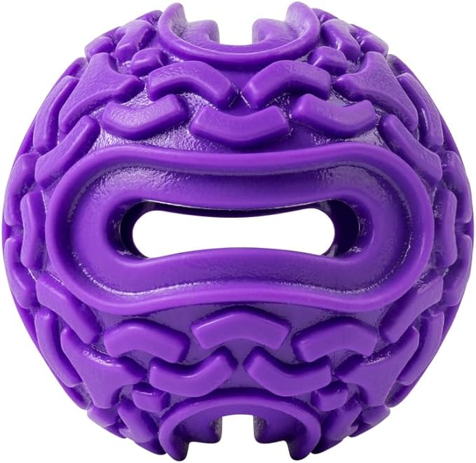 KONG Squeezz Flex Ball – Flexible Treat & Chew Holder for Dogs – Interactive Dog Toy for Fetch, Floating, & Travel – Holds Treats, Chews, & Bully Sticks (Small/Medium)