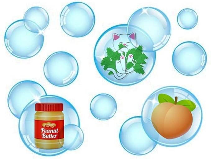 Pet Qwerks Incredibubbles Interactive Pet Toys - Long Lasting Edible Bubbles for Dogs & Cats - Peanut Butter Flavor - 38 ML, All Breed Sizes