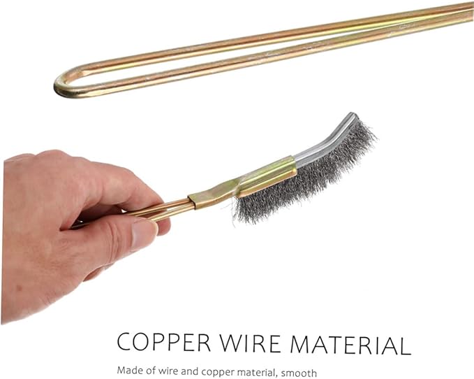 2pcs Handle Bird Cage Cleaning Brush Copper Wire Brush for Easy Daily Maintenance of Parrot Cages and Accessories