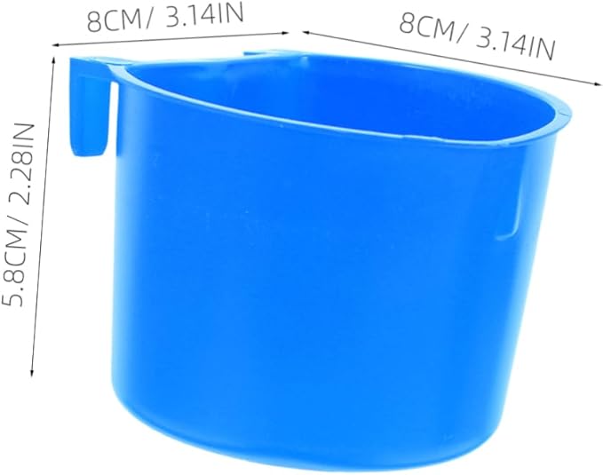 TOYANDONA 4pcs Thickened Coop Cup Feeder Small Bird Cage Food Bowl Stackable Rabbit Waterers for Cages Pet Watering Bowls Hanging Design