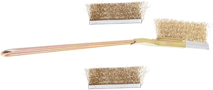 POPETPOP 1set Bird Cage Cleaning Brush Sturdy Steel and Copper Wire Bristles for Deep Scrubbing of Bird Cage Bases and Accessories Ergonomic Handle for Comfortable Use