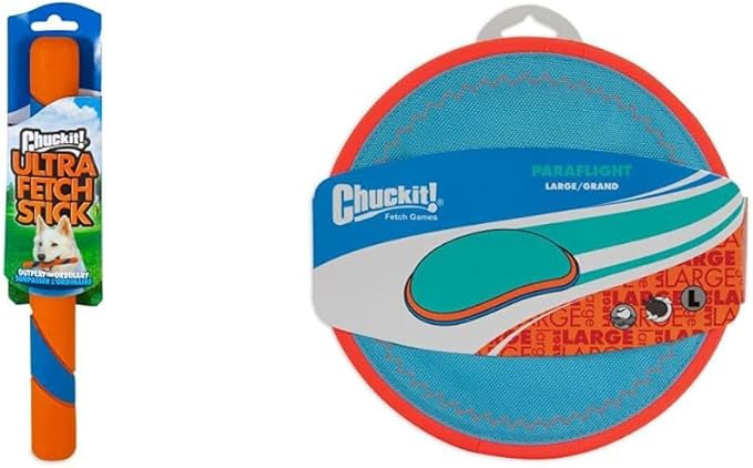 Chuckit! Ultra Fetch Stick Paraflight Flying Disc Dog Toys