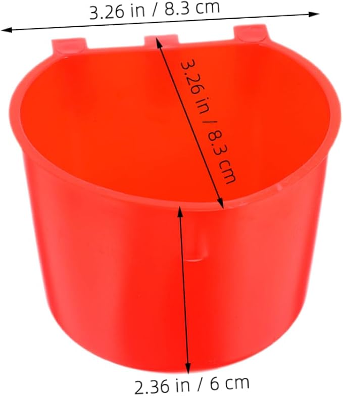 8pcs Rabbit Feeder Bird Coop Cup Small Animal Drinking Bowl Thick Plastic Easy Hanging Design for Pet Watering