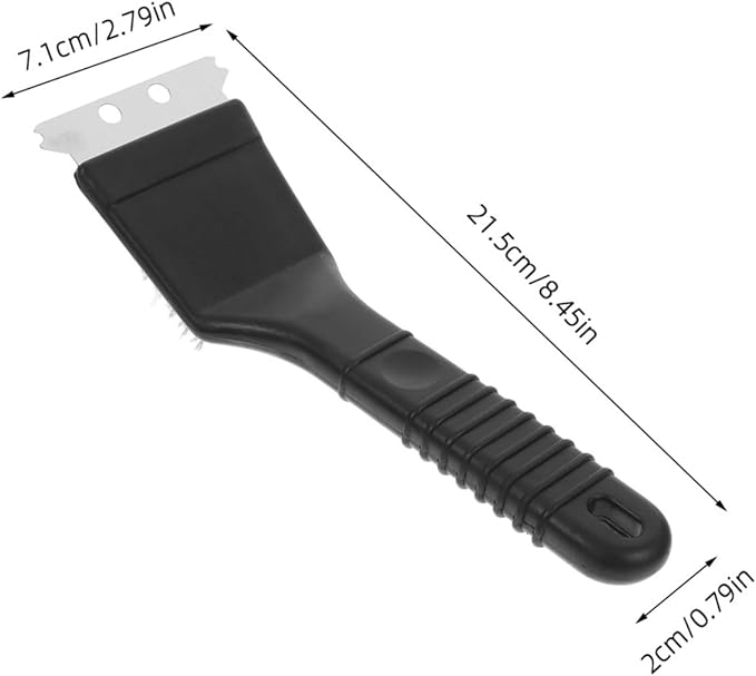 Handle Stainless Steel Bird Cage Cleaner Brush for Droppings Removal Multi-Function Tool for Parrot Cages and