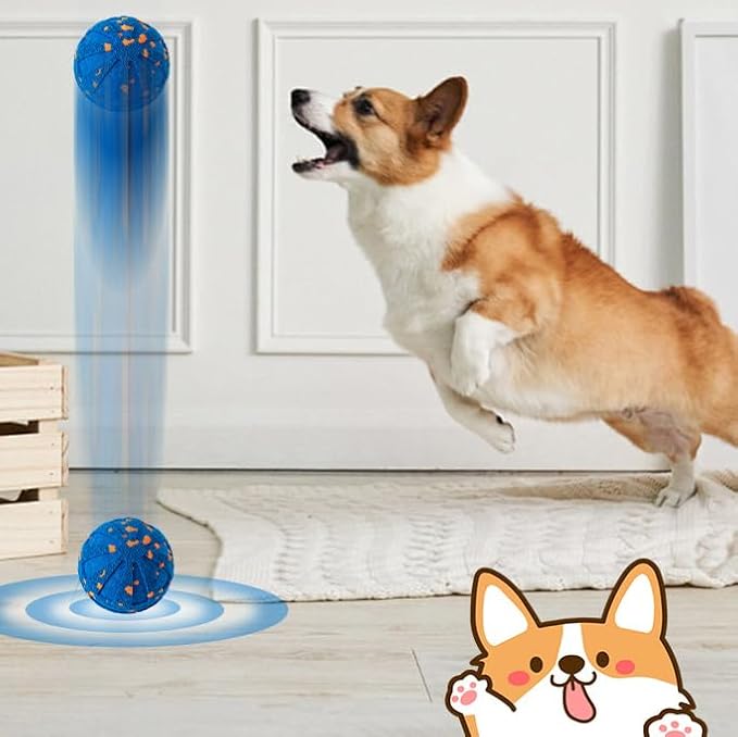 Interactive Dog Toys Dog Balls Moving Dog Toy Ball - Self Playing Ball with 3 Modes, Jumping & Shaking Interactive Toy for Boredom, Outdoor Indoor Fun for Cats and Small Medium Dogs (Yellow)