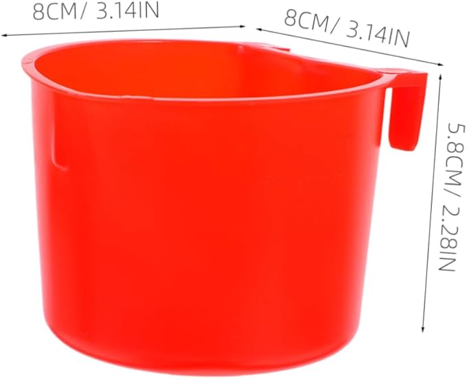 KESYOO 4pcs Hanging Plastic Chicken Feeding Bowls Convenient Water Cups for Bird Cages Small Animals Easy to Pet Hydration