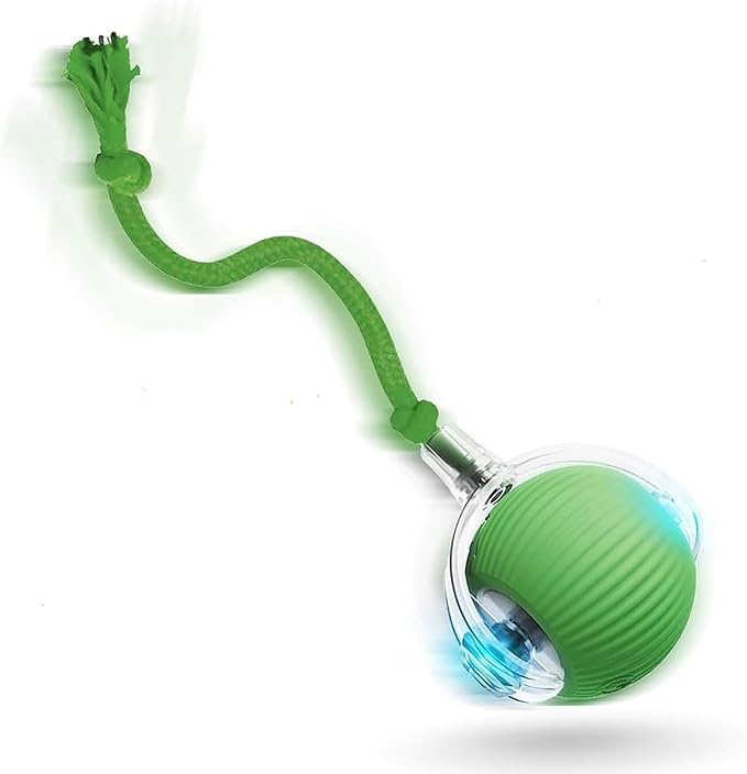 Interactive Rolling Dog Ball, 360° Smart Automatic Toy Electric,2026 New Self Rolling Dog Ball Interactive Cat Toys Automatic Cat Toy Self Moving Dog Toys. (Green)