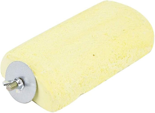 Dioche African Grey Treats Squirrel Hamster Standing Platform - Natural Grinding Stone for Small Birds - Beak Maintenance Toy - Includes Mounting Screws