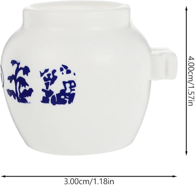 5pcs Small Blue and White Porcelain Style Parrot Bowls Bird Feeding Cups Water Dishes for Cockatiels Parakeets Bird Cage Accessories