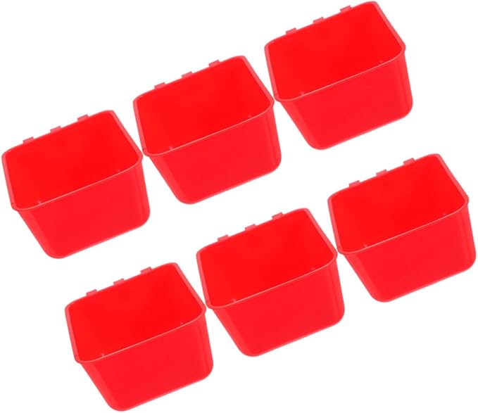 MERRYHAPY 6pcs Hanging Pet Feeding Bowl for Birds and Rabbits Durable Food and Water Cup Easy to Install and Remove for Small Animals