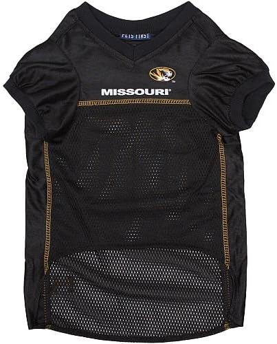 Pets First NCAA College Missouri Tigers Mesh Jersey for DOGS & CATS, Large. Licensed Dog Jersey with your Favorite Football/Basketball College Team
