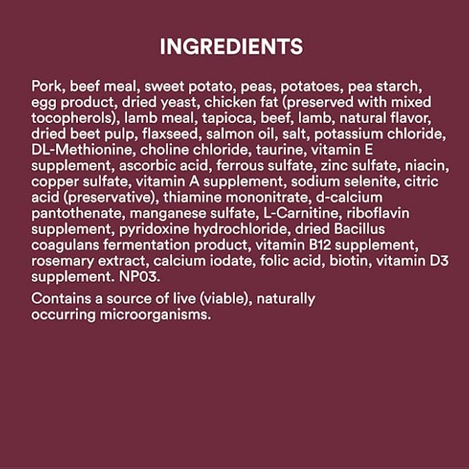 WholeHearted by Petco Grain Free Pork Beef & Lamb Recipe Dry Dog Food 40 lbs.