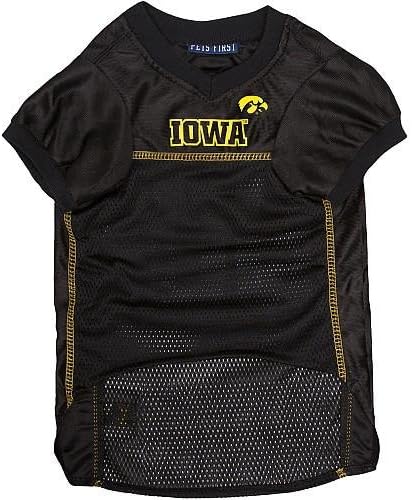 Pets First NCAA College Iowa Hawkeyes Mesh Jersey for DOGS & CATS, X-Small.Licensed Dog Jersey with your Favorite Football/Basketball College Team