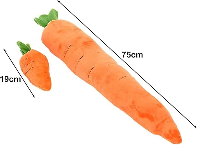 Crinkle Dog Toy for Small, Medium, and Large Breeds, Cute Carrot with Soft Squeaker, Carrot Shape Pet Plush Toy with Sound, Bite-Resistant Soft Comfortable Dog Toys