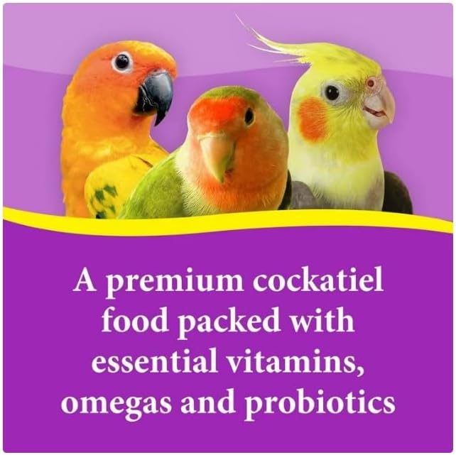 3~D Pet Products Premium Cockatiel Mix Bird Food Seeds, with Probiotics ~ 9 Lb Bag ~ 1 Pack.