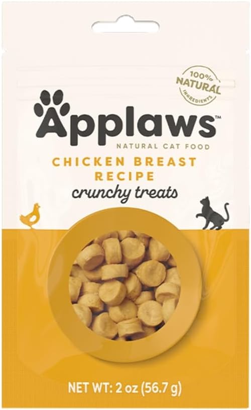 Applaws Natural Grain-Free Crunchy Cat Treats in 2 Flavor Bundle: 1 Tuna Fillet Recipe and 1 Chicken Breast (2 Bags Total, 2 Oz Each)