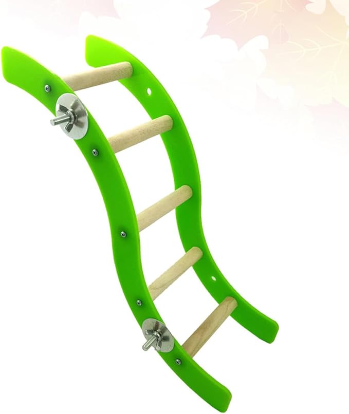 FRCOLOR Mini Acrylic Wavy Ladder for Hamster and Parrot, Small Pet Climbing, Colorful Squirrel and Bird Cage Accessory for Cage Play and Exercise