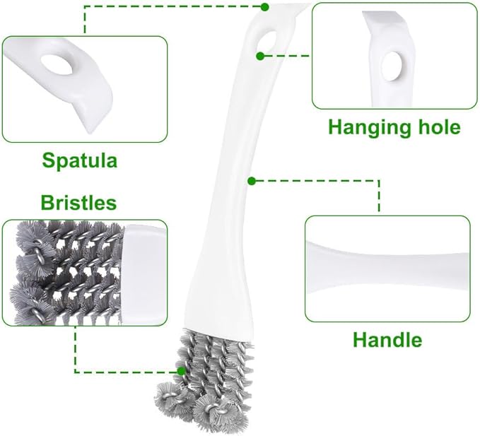 Bird Cage Brush, Parrot Cage Cleaner with Shovel & Ergonomic Handle Pet Cages Accessory for Deep Cleaning