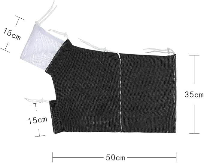 Ibluelover Breathable Mesh Cat Bathing Bag Adjustable Cat Washing Bag Anti Scratching Shower Bag for Nail Trimming Grooming