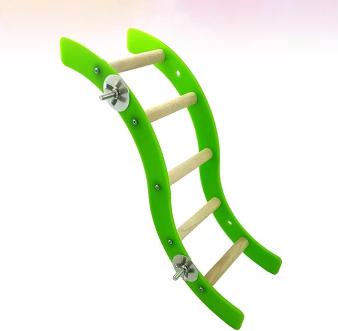 VALICLUD Mini Acrylic Pet Climbing Ladder Wavy Shape for Hamsters, Parrots, and Squirrels – Colorful Small Animal Cage for Birdcage Accessories and Cage Play