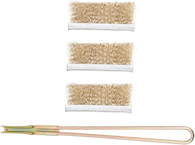 ORFOFE 1set Bird Cage Cleaning Brush with Handle Steel Bristles for Cleaning of Cages Ramps and Accessories Design for Animal Enclosures