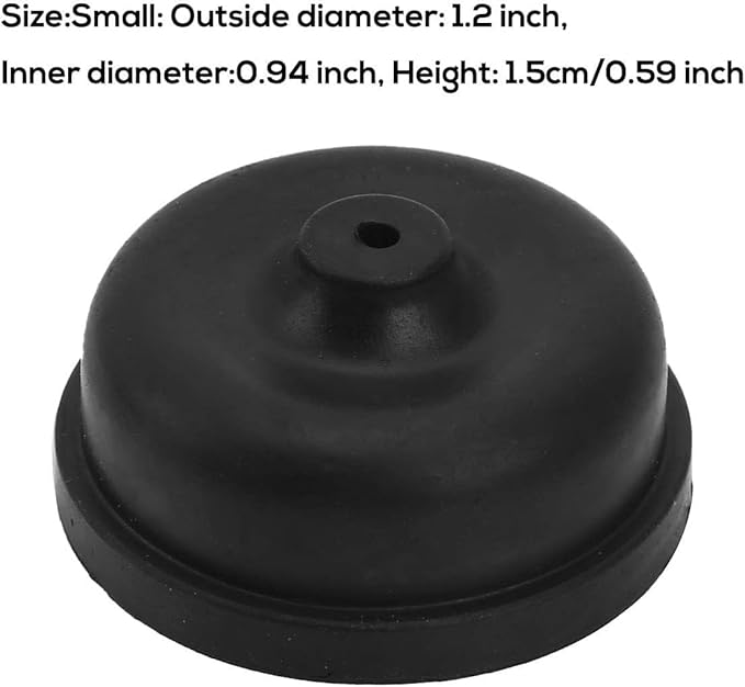 6Pcs Black Aquarium Diaphragm Air Pump Accessories EPDM Rubber Oxygen Pump Replacement Parts for Aquariums Fishing Oxygen Pump Aquarium Diaphragm Silicone Cup Parts Reolacements Fish and Aquatic Pets