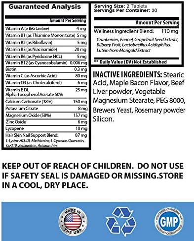 I LOVE MY PETS LLC cat Skin Treats - CAT Hair and Coat Health - Healthy Skin - Premium Quality Treats - cat Diet Treats - 1 Bottle (60 Tablets)