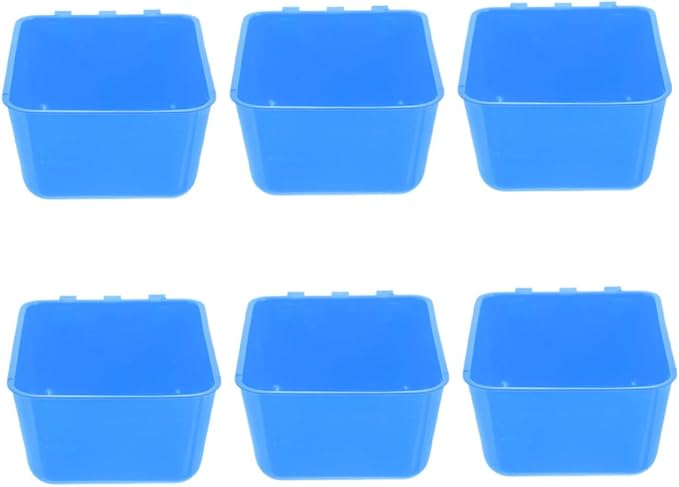 Milisten 6pcs Hanging Chicken Feeder Bowl Bird Cage Feeder Cups for Rabbits Birds Chickens Pigeons