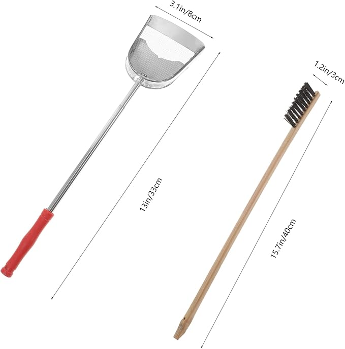Milisten 2pcs Parrot Cage Cleaning Kit Brush and Shovel Bird Cage Maintenance Easy to Use Accessories for Healthier Pet Environment