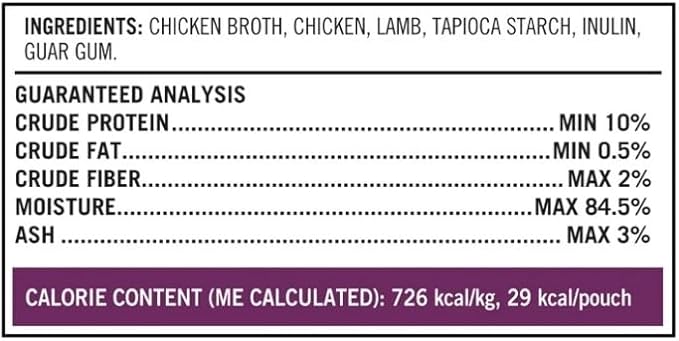 (4 Count) ~ Pure~Balance Pro+ Sensitive Stomach Chicken & Lamb Recipe in Broth, 1.4 Oz.