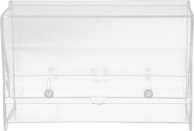 SEWACC Rutin Chicken Automatic Food Feeder Acrylic Medium Pet Food Holder Feeding Trough for Parrots and Small Birds Bird Cage Accessory