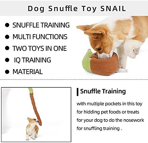 Pet Snuffle Mat for Dogs Cats Boredom, Dog Educational Sound Toys, Interactive Feed Game Toys, Encourages Natural Foraging Skills for Cats Dogs, Stress Relief, be Smarter (Snails)