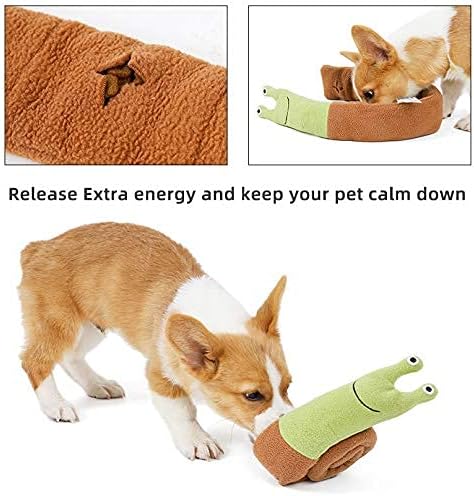 Pet Snuffle Mat for Dogs Cats Boredom, Dog Educational Sound Toys, Interactive Feed Game Toys, Encourages Natural Foraging Skills for Cats Dogs, Stress Relief, be Smarter (Snails)