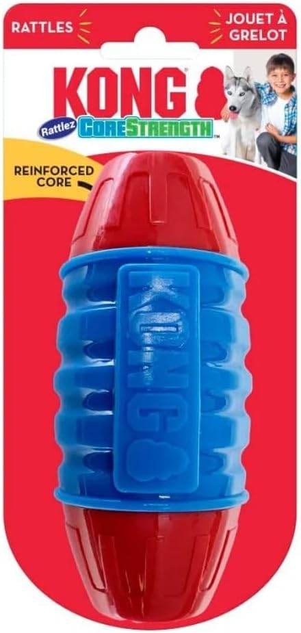 KONG Company 38750206: CoreStrength Rattlez Dog Toy, Fotball