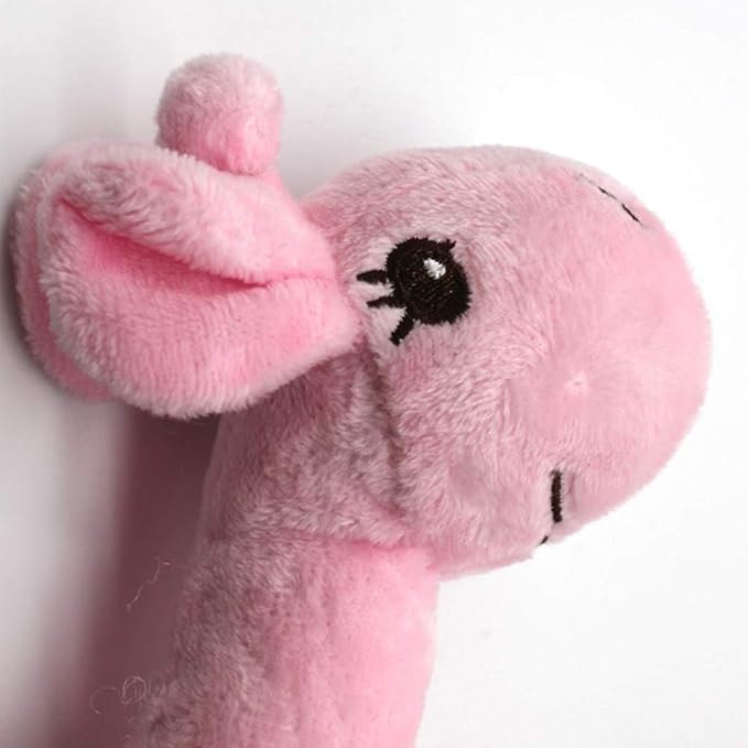 Pink Pet Dog Cats Puppy Cute Deer Shape Doll Interactive Squeaky Chew Bite