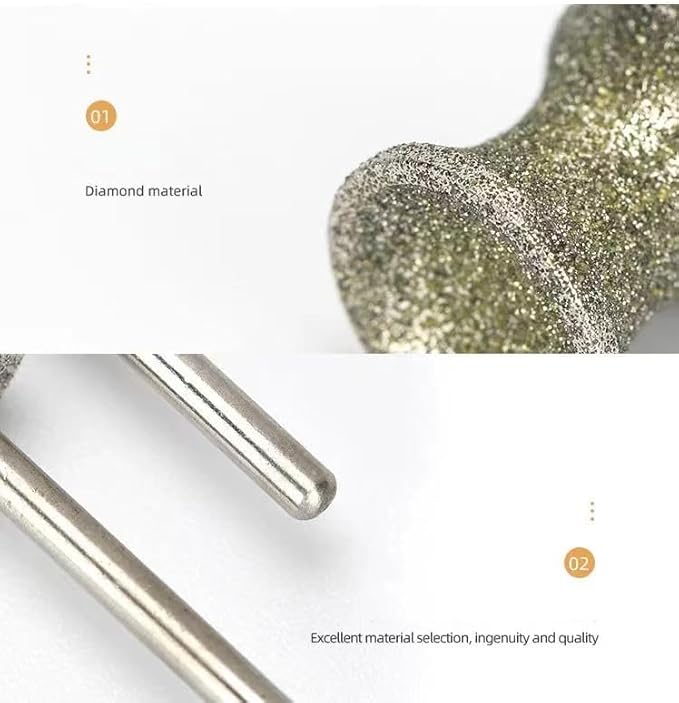 Dog Nail Grinder Replacement Head - Diamond Dog Nail Grinder Bit - Diamond Rotary Nail Grinder Bit - Professional Grooming Painless Trimmer Tools Attachment for Dog Nails