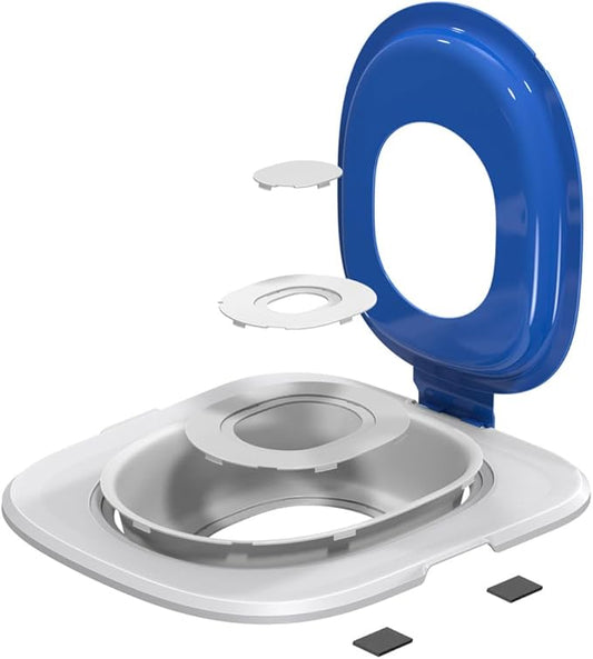 Cat Toilet Trainer Kit | Cat Potty Training Kit | Toilet Training for Cats & Cat Box（Blue）