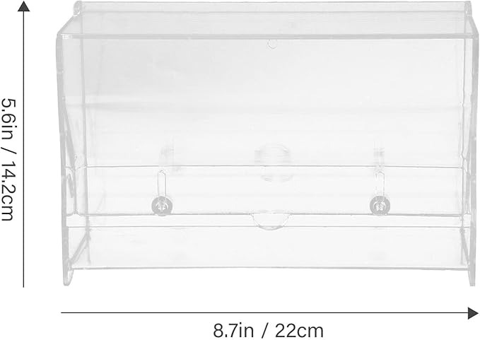 Abaodam Rutin Chicken Automatic Feeder Acrylic Medium Chicken Feeding Bowl Food Box for Parrot Cockatiel Bird Cage Use